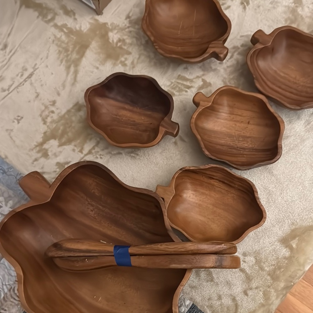 Hawaiian Acacia Woods Monkey Pod Bowl Set